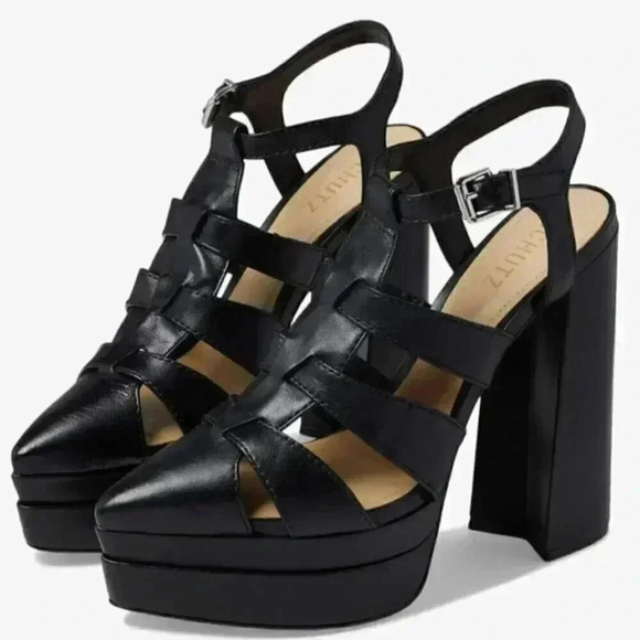 Schutz Daryl Leather Platform Fisherman Dress Sandals - Picture 2 of 6